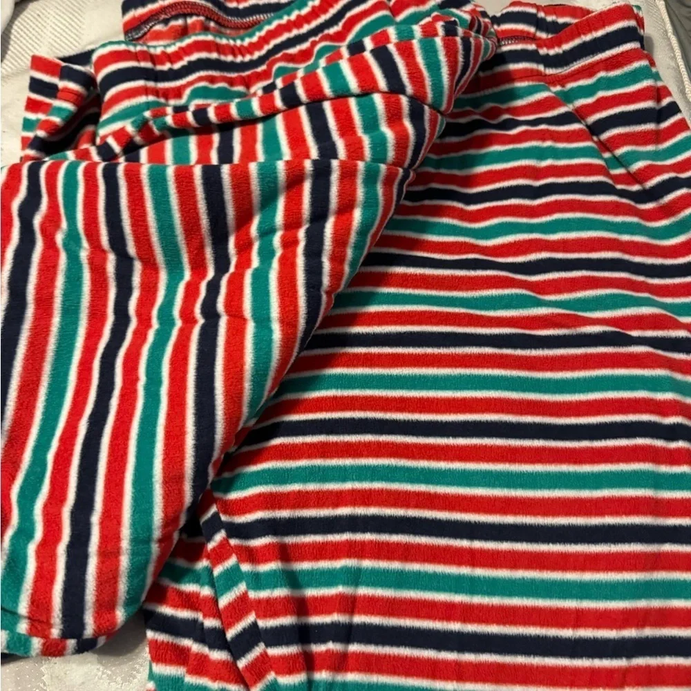 Cozy set of Holiday Christmas Pajama pants Candy Cane Striped Men Woman Set!